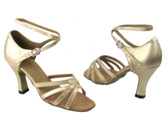 dansschoenen licht goud leder  